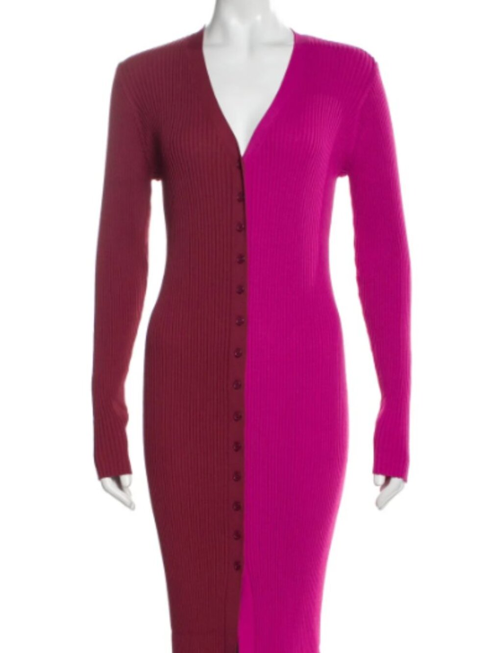 Staud Colorblock Pattern Long Dress